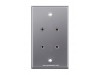 Placa Tapa metálica con 4 x Jack Audio 3.5 mm cople hembra a hembra    